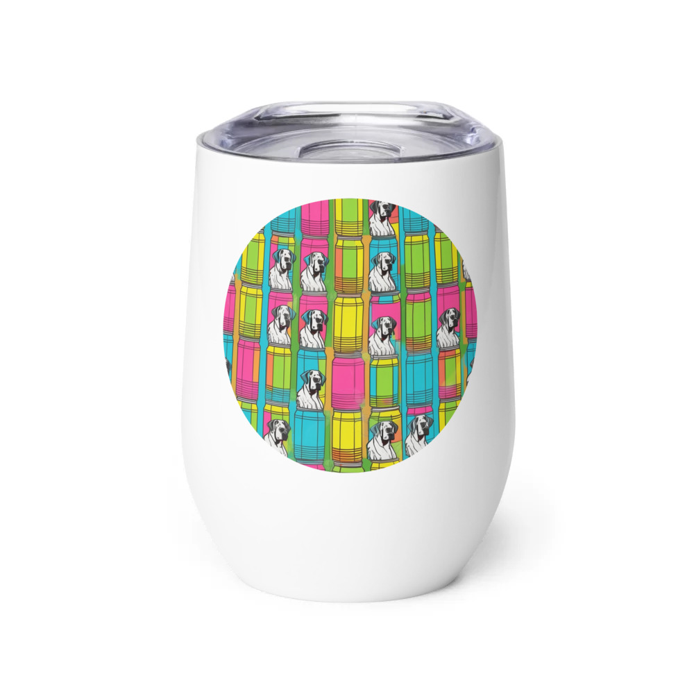 PugMug Custom Great Dane Wine Tumbler