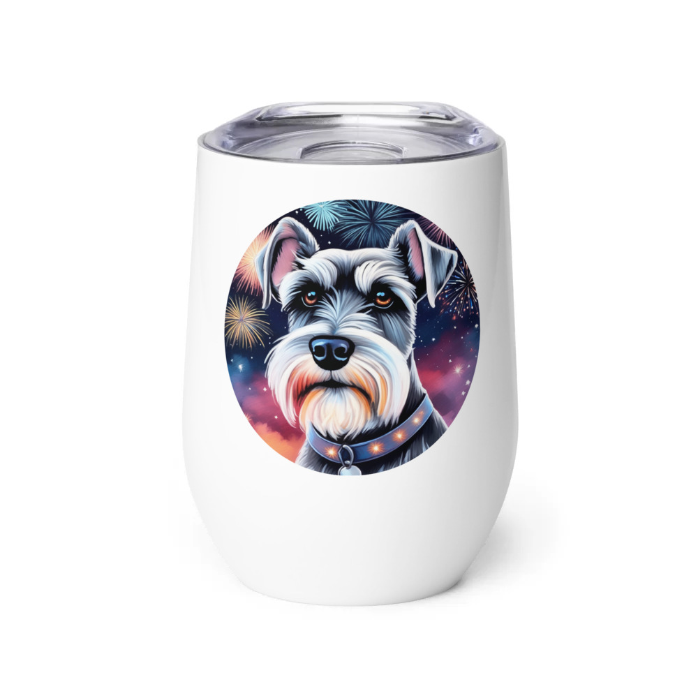 PugMug Custom Miniature Schnauzer Wine Tumbler