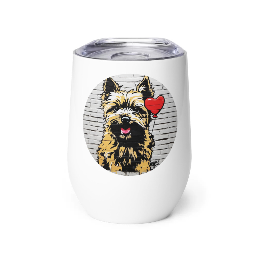 PugMug Custom Cairn Terrier Wine Tumbler