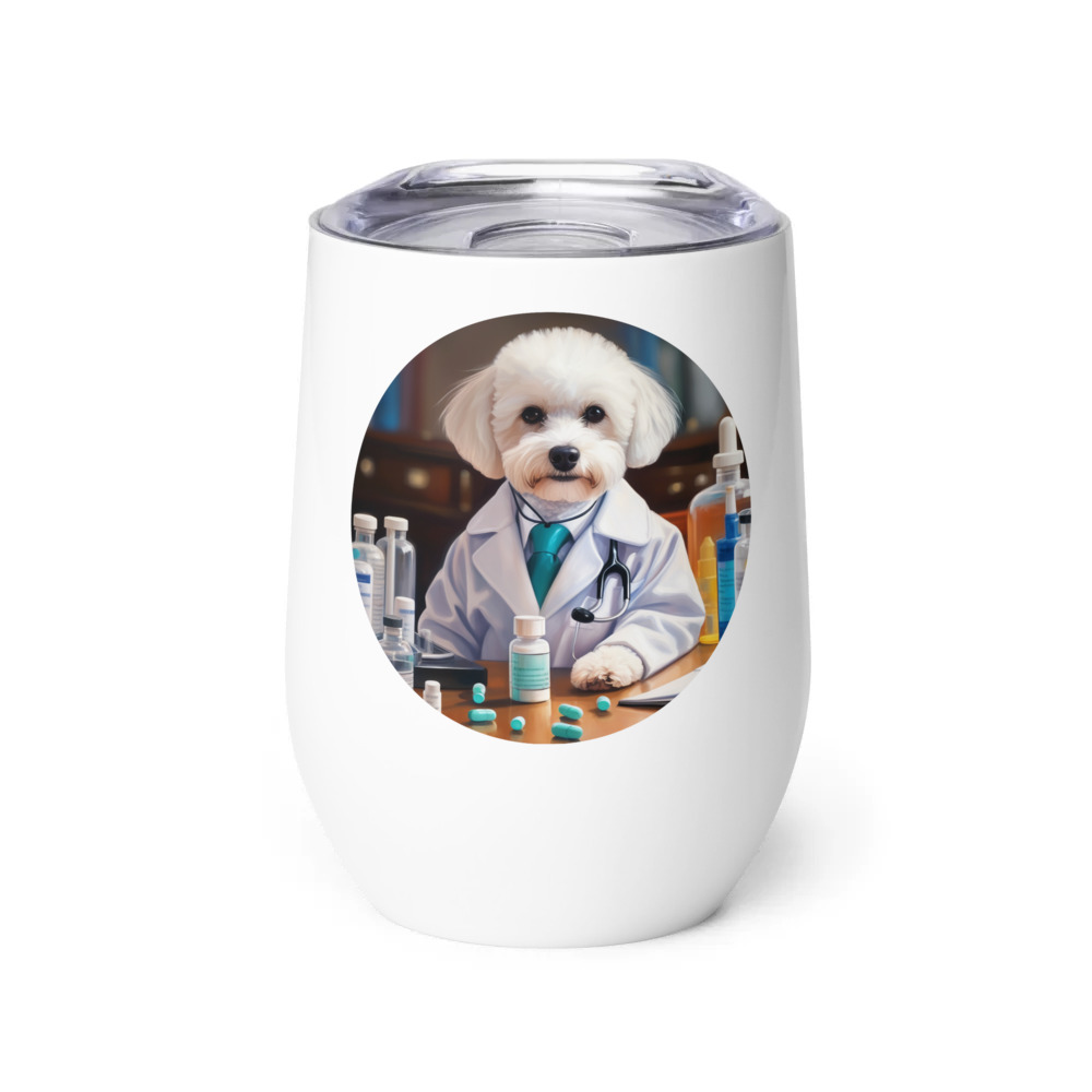 PugMug Custom Bichons Frise Wine Tumbler