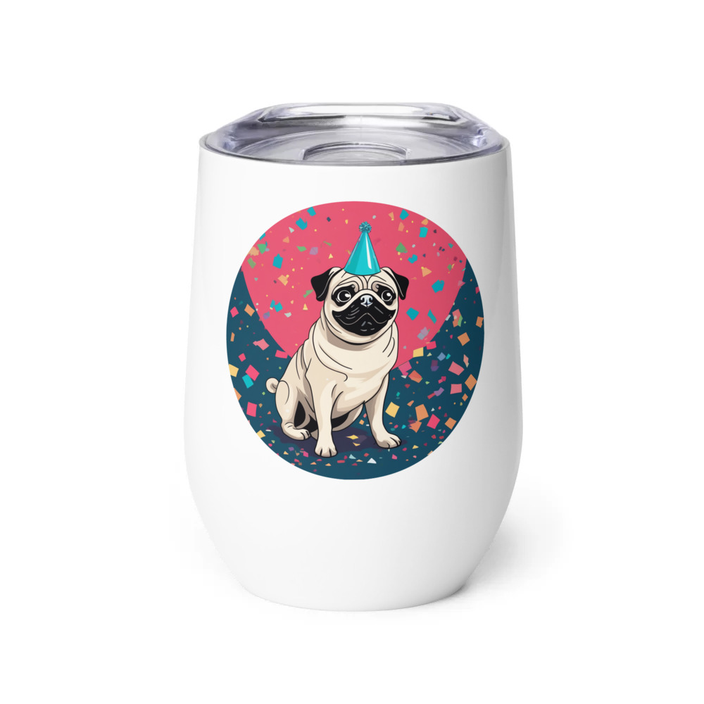 PugMug Custom Pug Wine Tumbler