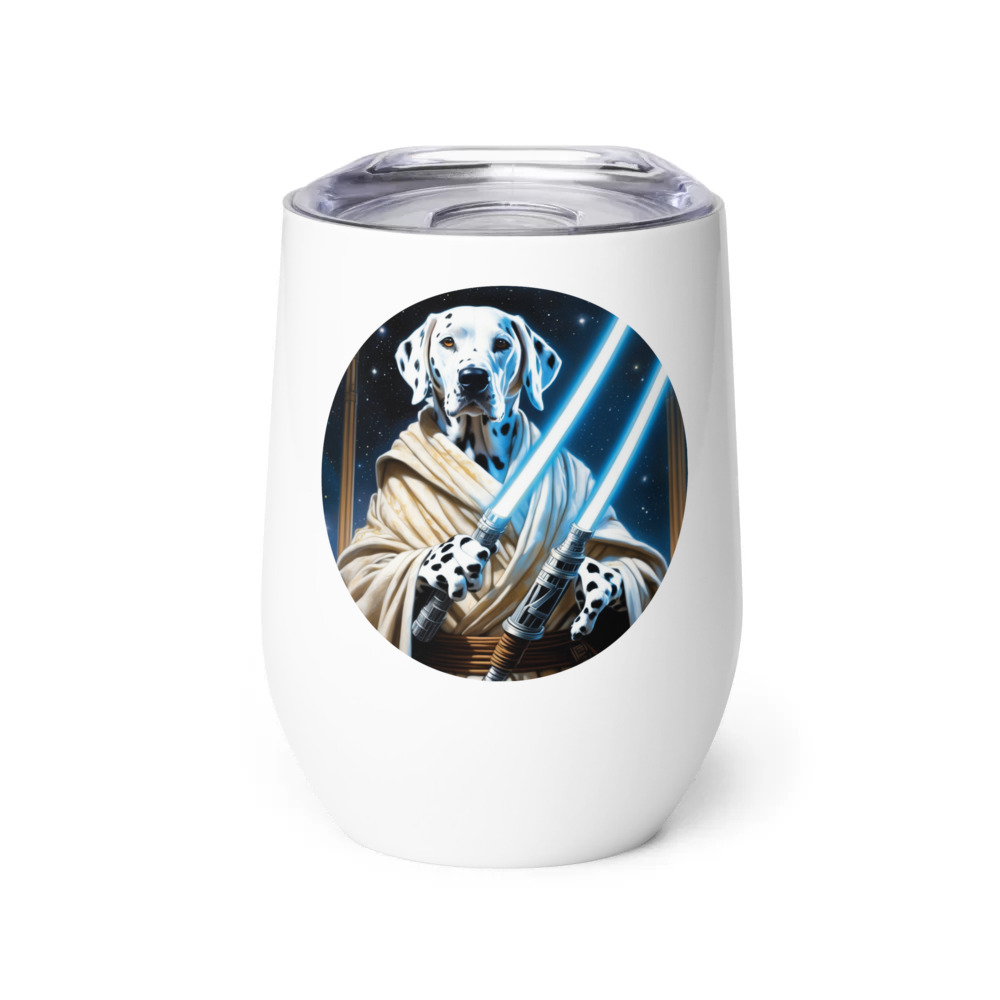 PugMug Custom Dalmatian Wine Tumbler