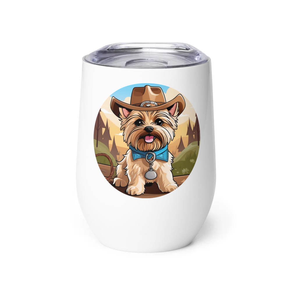 PugMug Custom Cairn Terrier Wine Tumbler