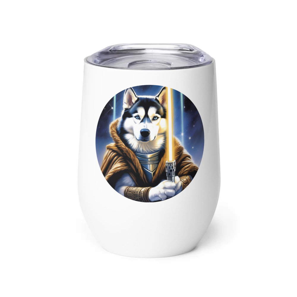 PugMug Custom Siberian Husky Wine Tumbler
