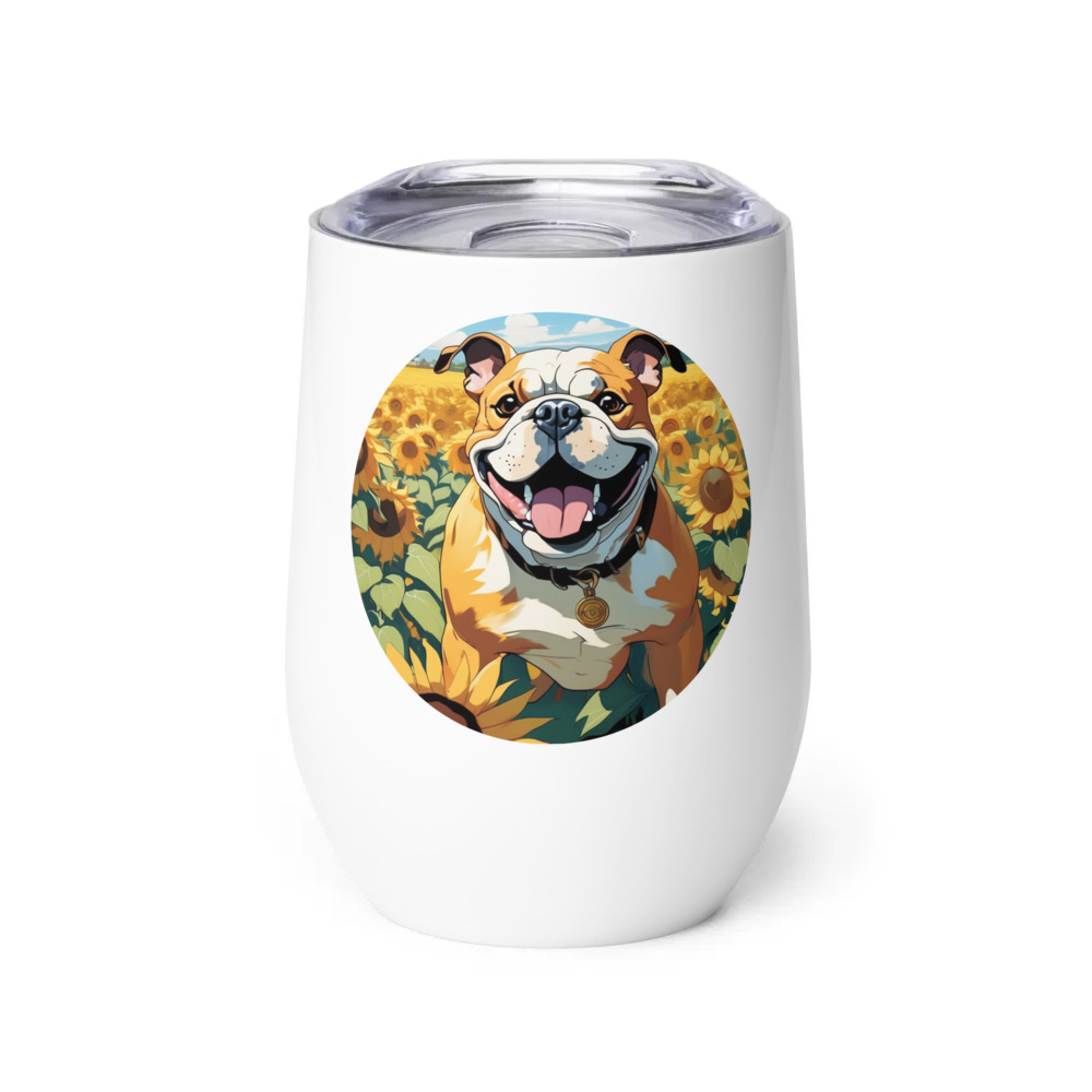 PugMug Custom Bulldog Wine Tumbler