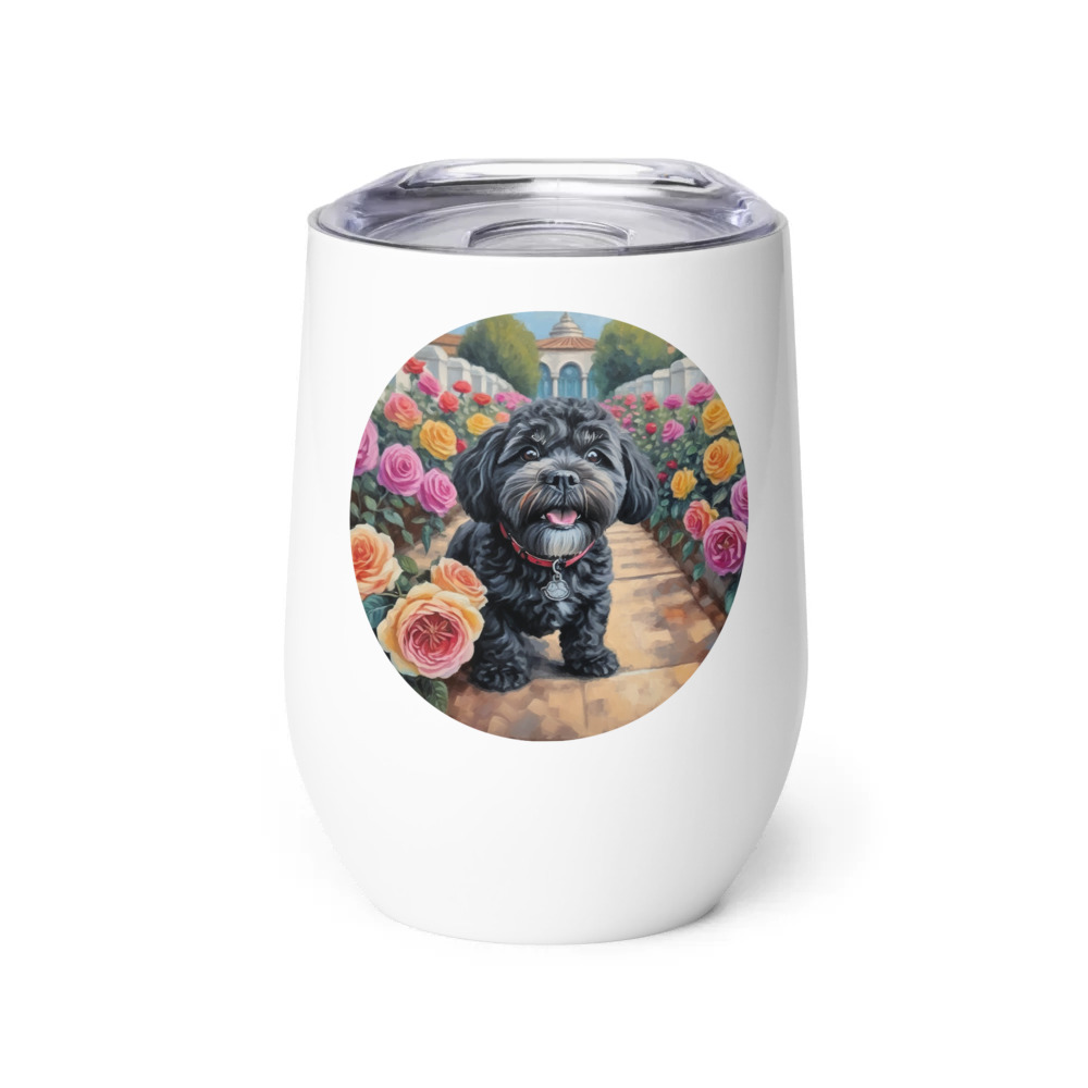 PugMug Custom Lily Wine Tumbler