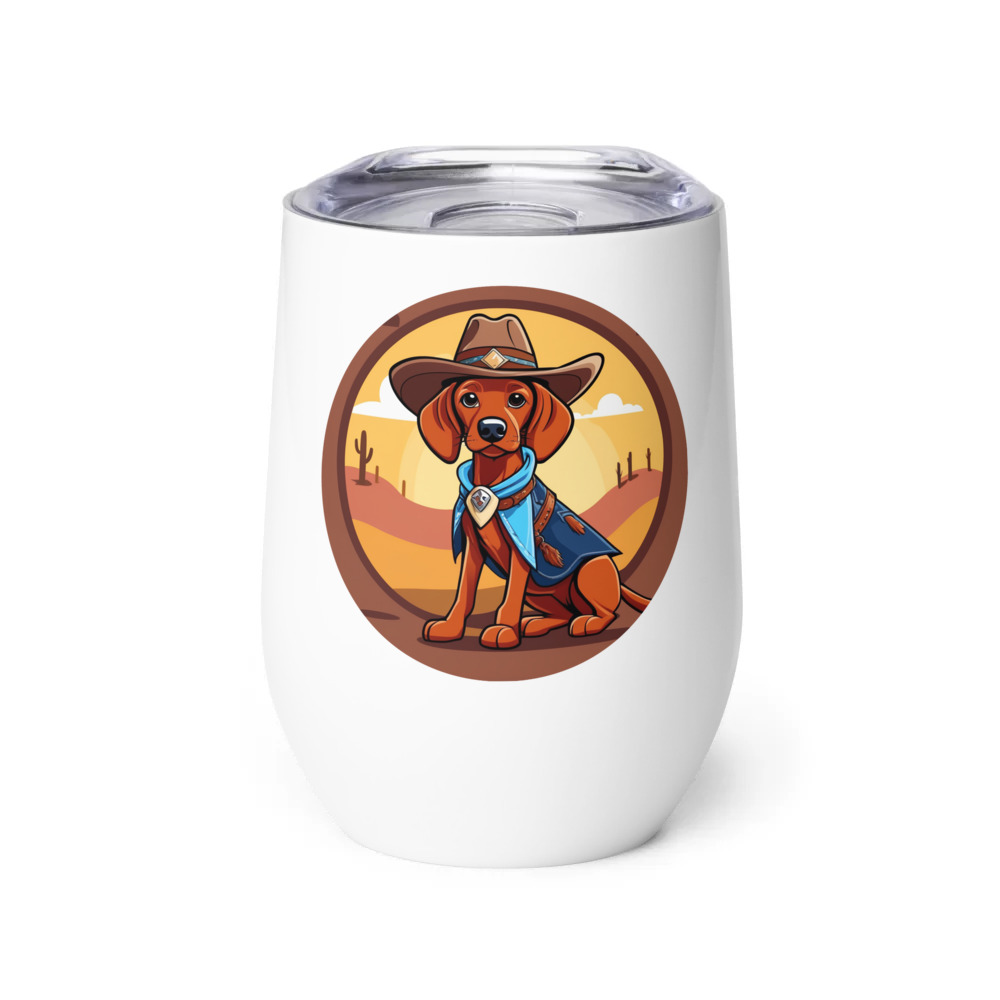 PugMug Custom Vizsla Wine Tumbler