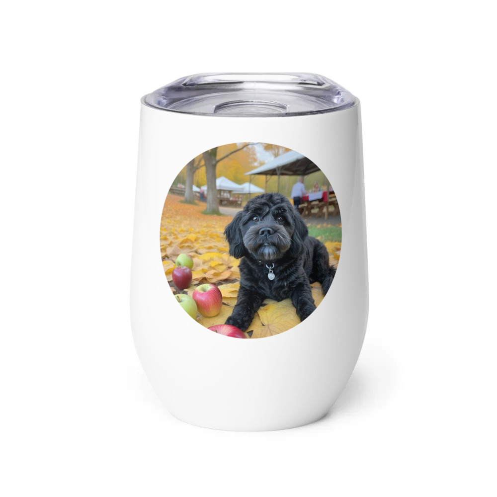 PugMug Custom Lily Wine Tumbler