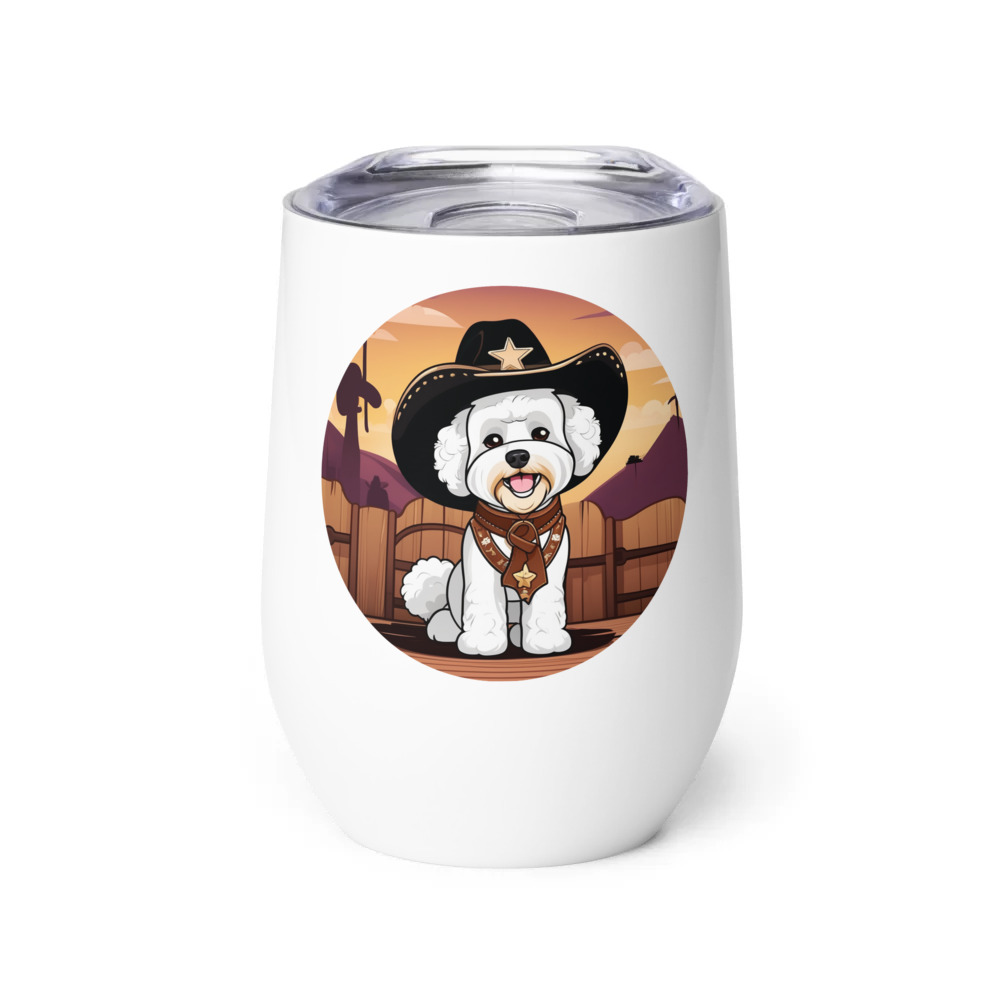 PugMug Custom Bichons Frise Wine Tumbler
