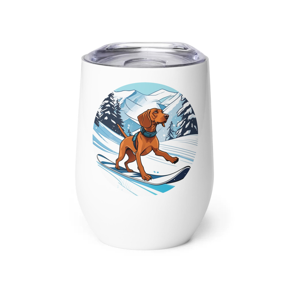 PugMug Custom Vizsla Wine Tumbler