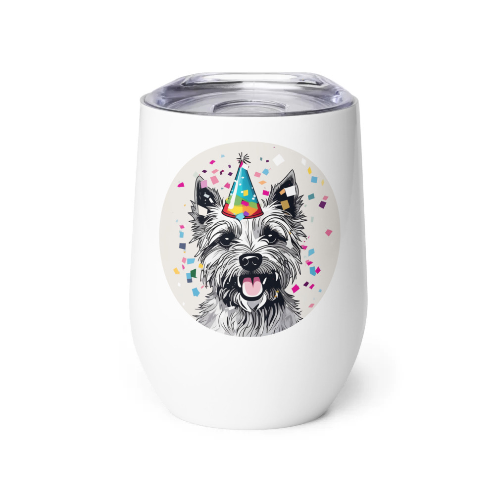PugMug Custom Cairn Terrier Wine Tumbler