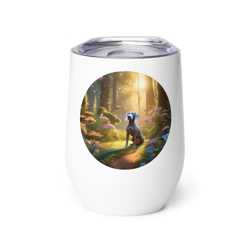 PugMug Custom Weimaraner Wine Tumbler