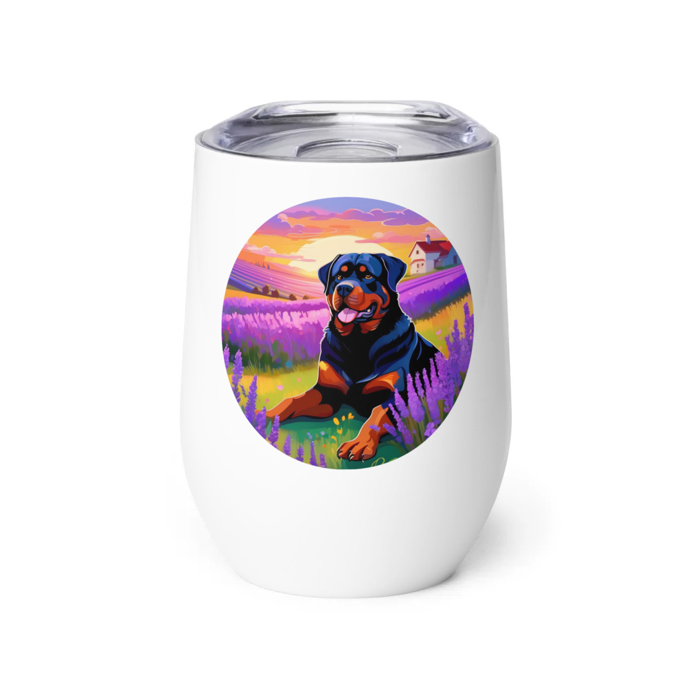 PugMug Custom Rottweiler Wine Tumbler