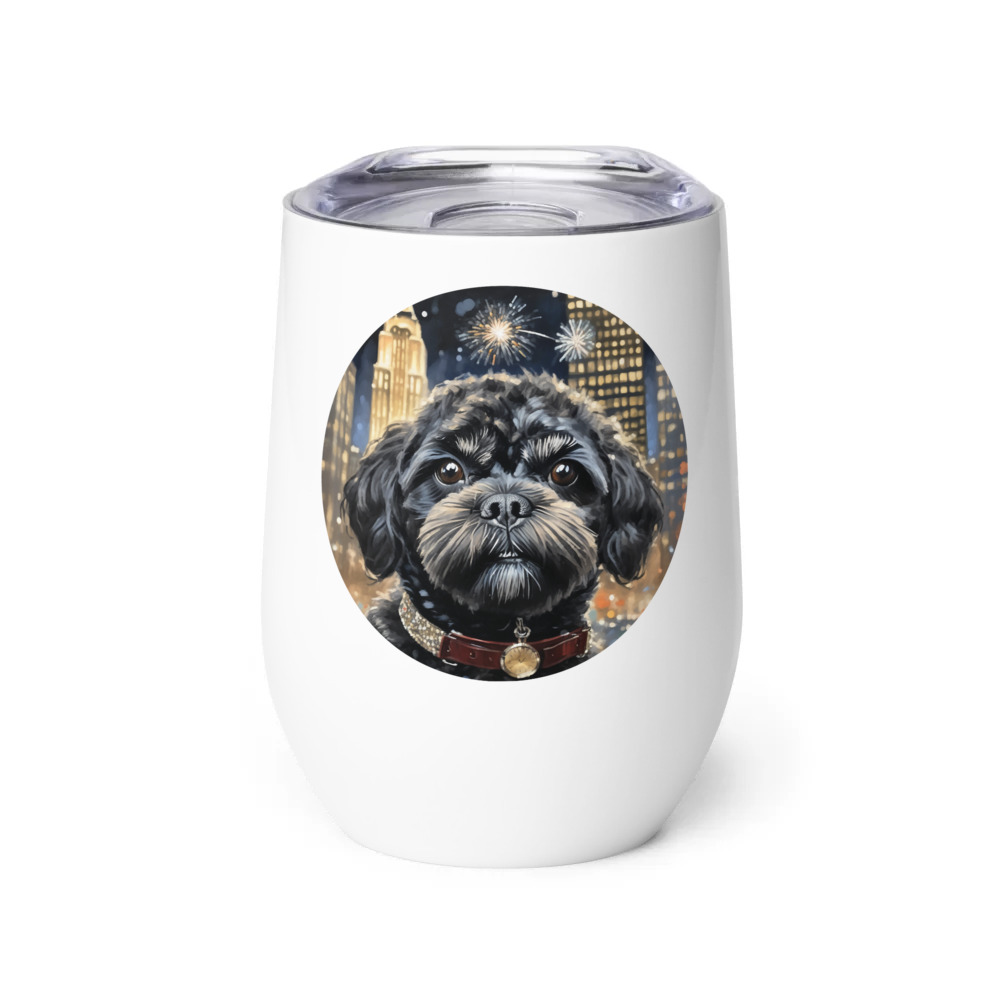 PugMug Custom Lily Wine Tumbler