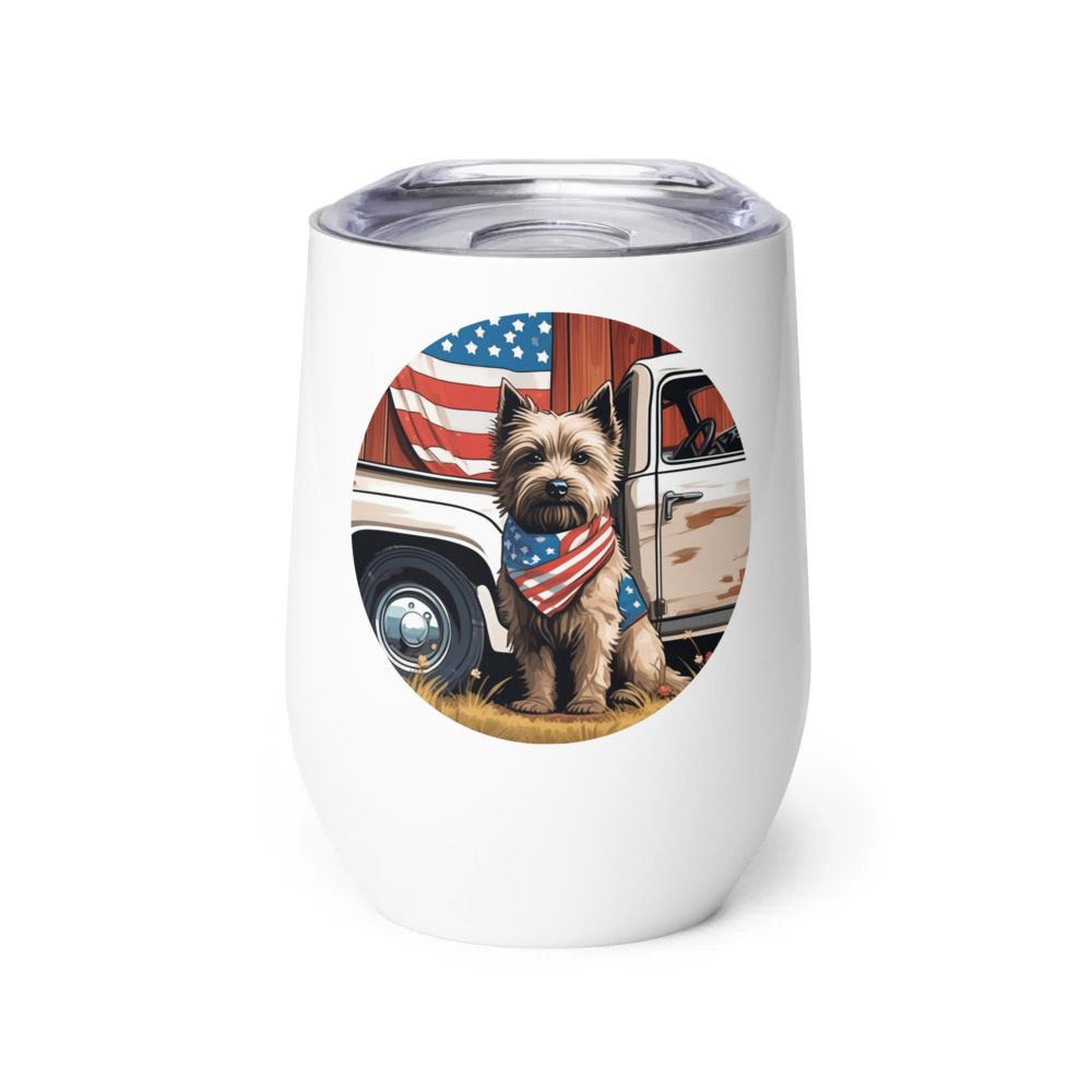 PugMug Custom Cairn Terrier Wine Tumbler