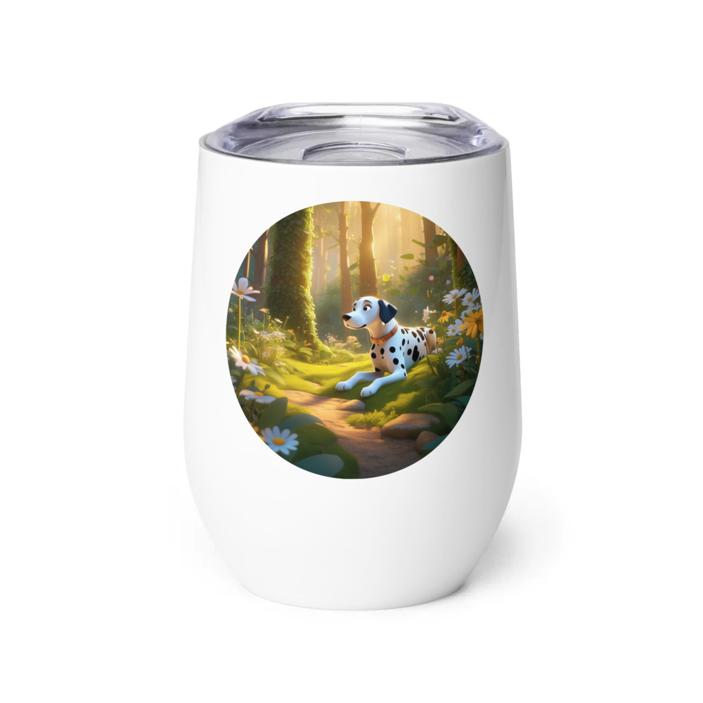 PugMug Custom Dalmatian Wine Tumbler