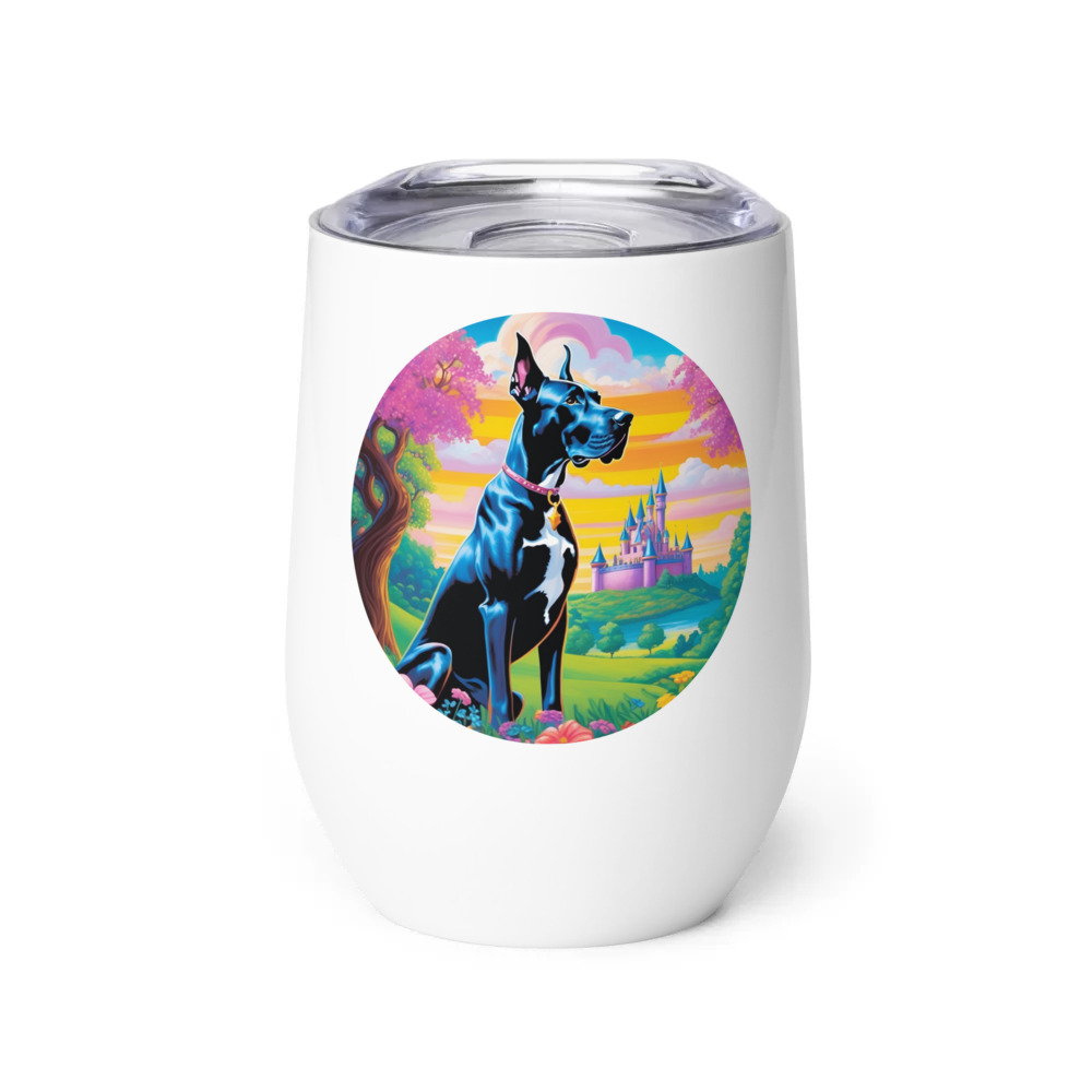 PugMug Custom Great Dane Wine Tumbler