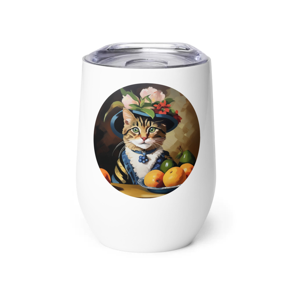PugMug Custom Tabby Exotic Cat Wine Tumbler