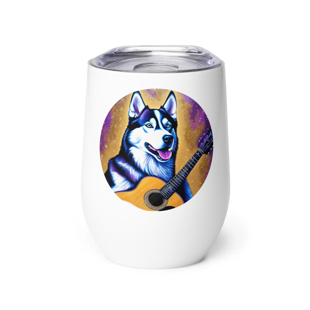 PugMug Custom Siberian Husky Wine Tumbler
