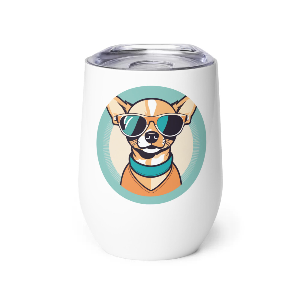 PugMug Custom Chihuahua Wine Tumbler