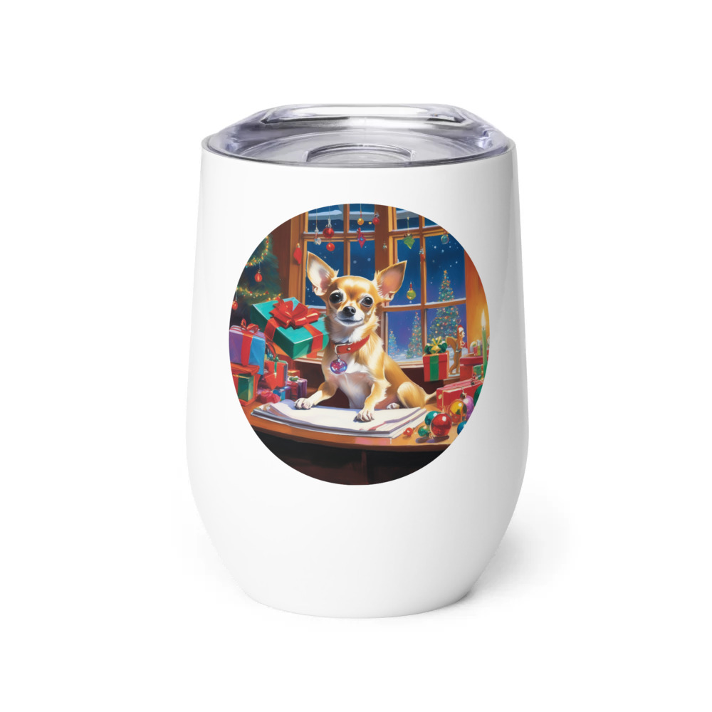 PugMug Custom Chihuahua Wine Tumbler