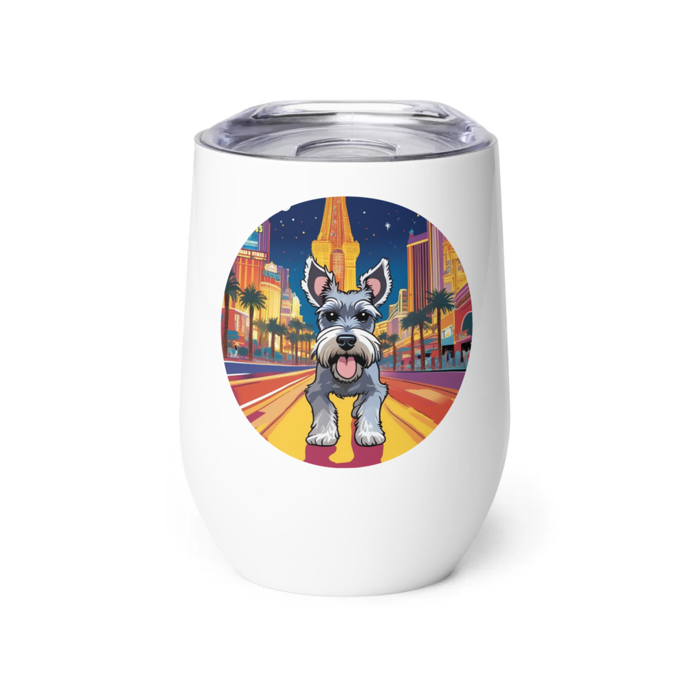 PugMug Custom Miniature Schnauzer Wine Tumbler