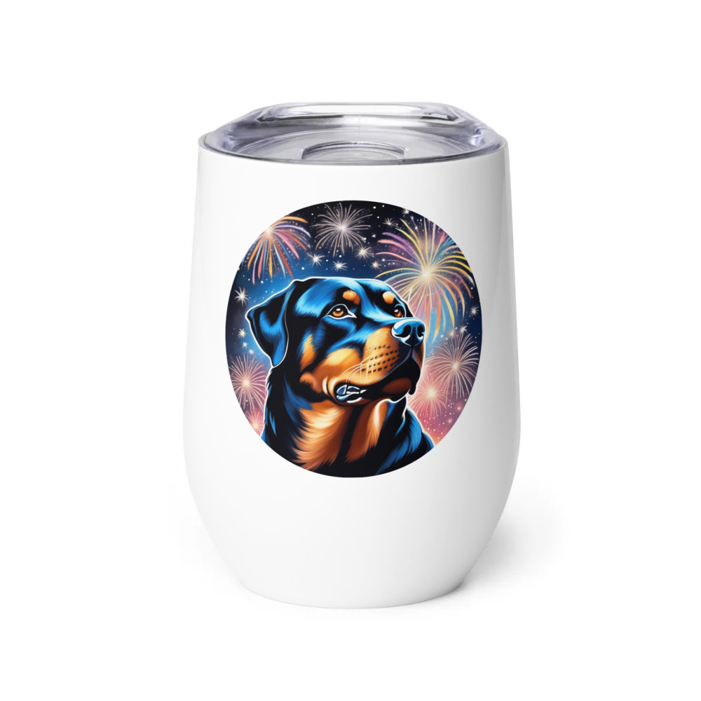 PugMug Custom Rottweiler Wine Tumbler