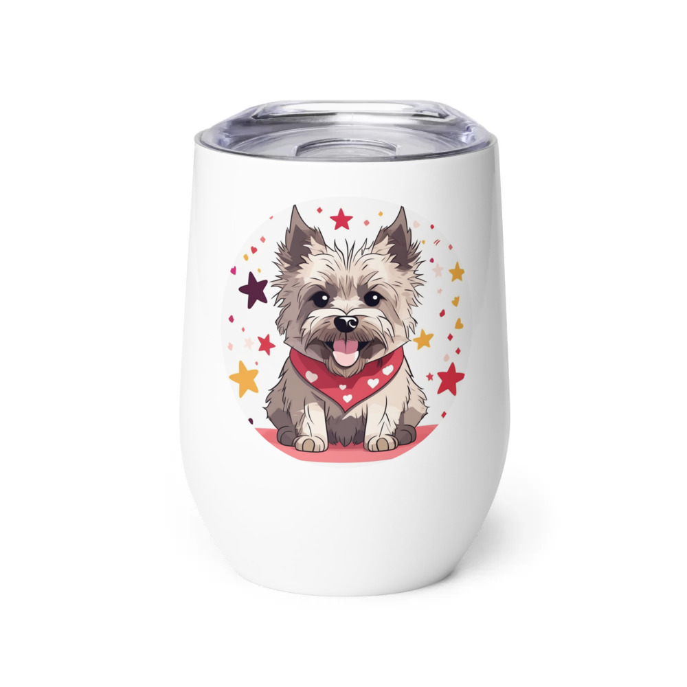 PugMug Custom Cairn Terrier Wine Tumbler