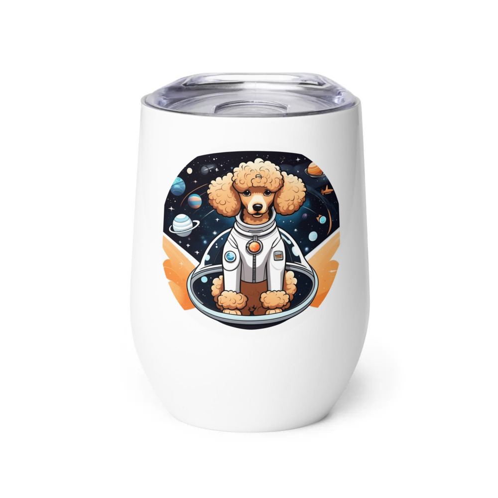 PugMug Custom Tan Poodle Wine Tumbler