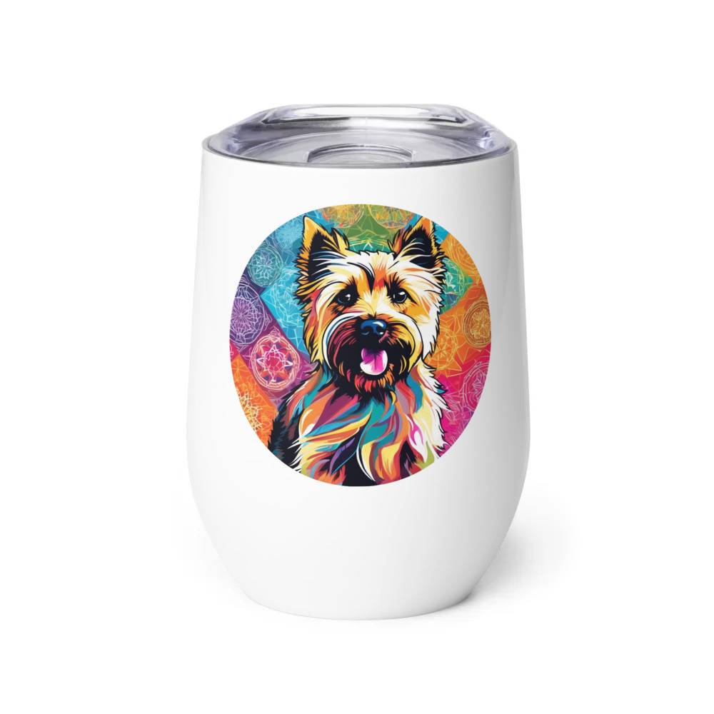 PugMug Custom Cairn Terrier Wine Tumbler
