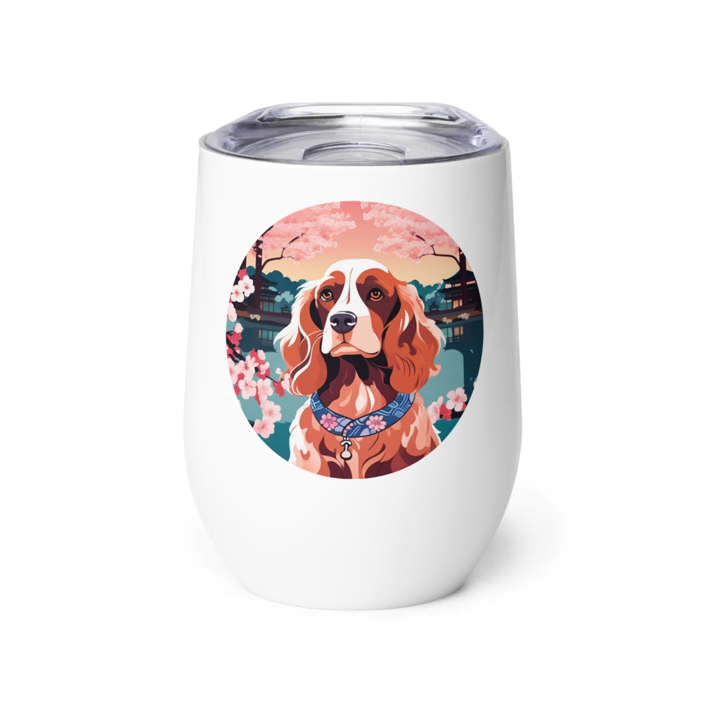 PugMug Custom English Cocker Spaniel Wine Tumbler