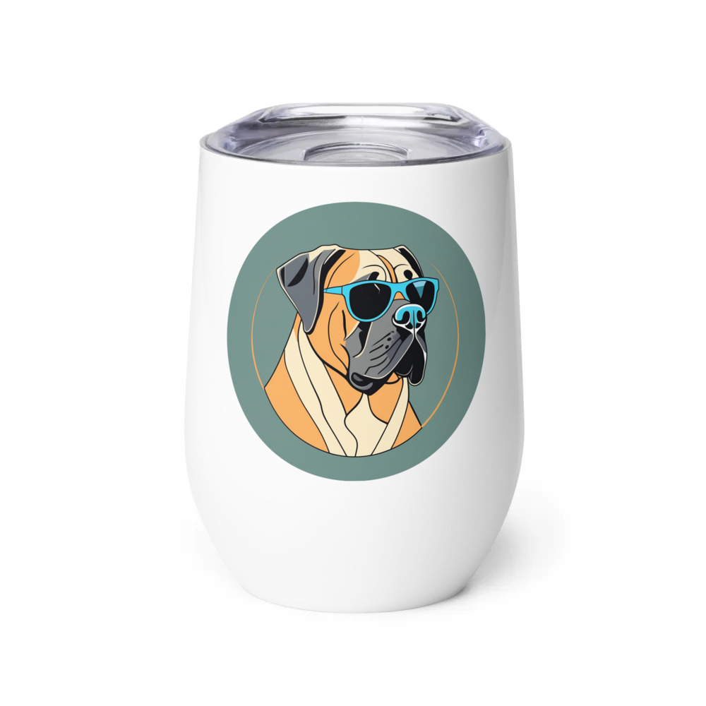 PugMug Custom Mastiff Wine Tumbler