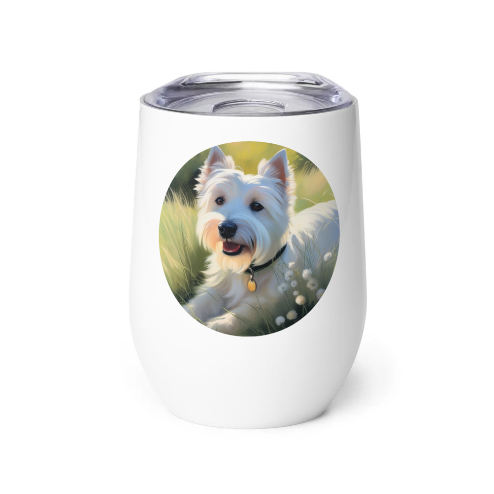 PugMug Custom West Highland White Terrier Wine Tumbler