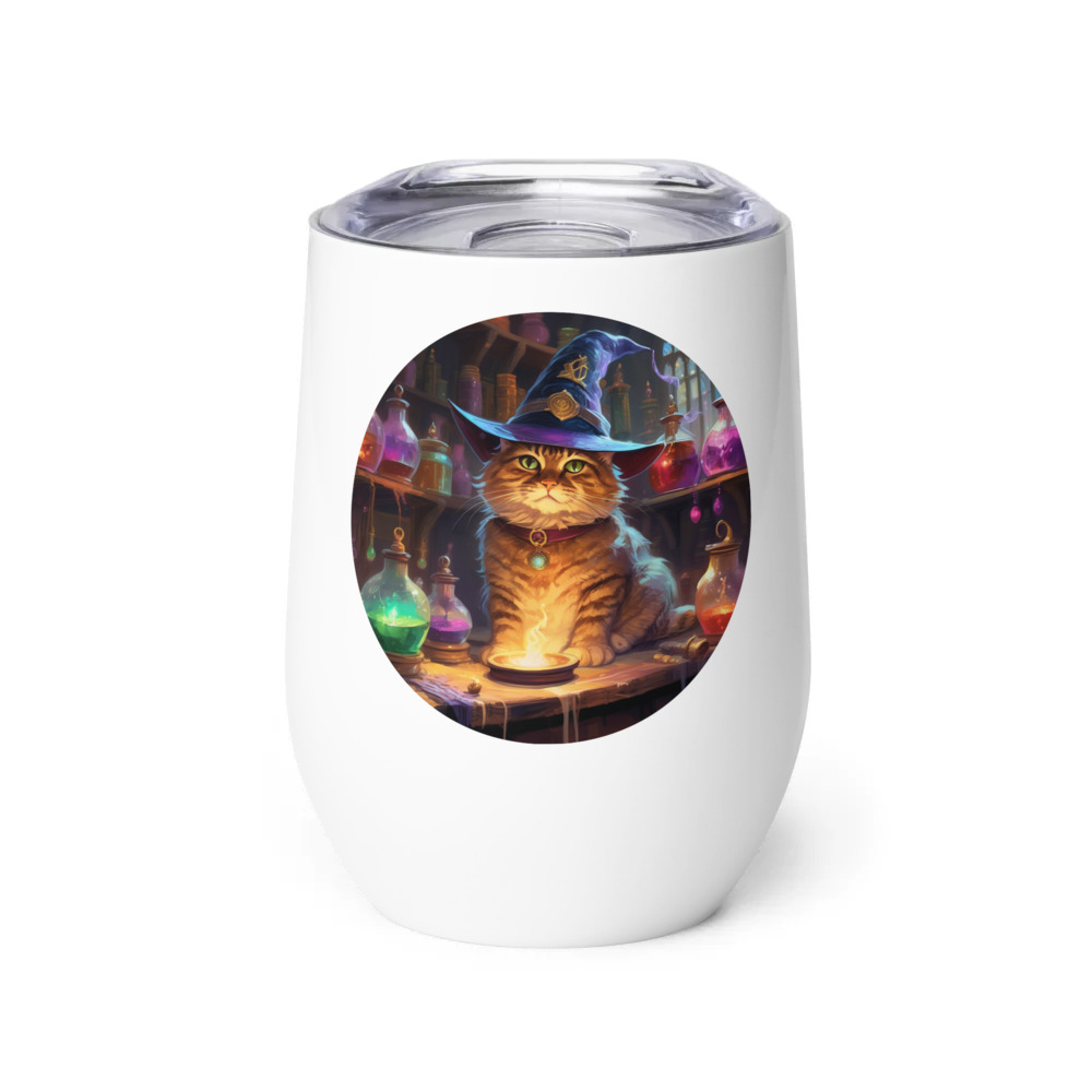 PugMug Custom Tabby Exotic Cat Wine Tumbler
