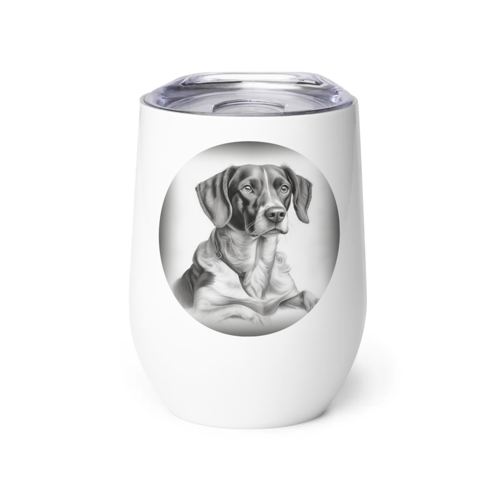 PugMug Custom Brittany Dog Wine Tumbler