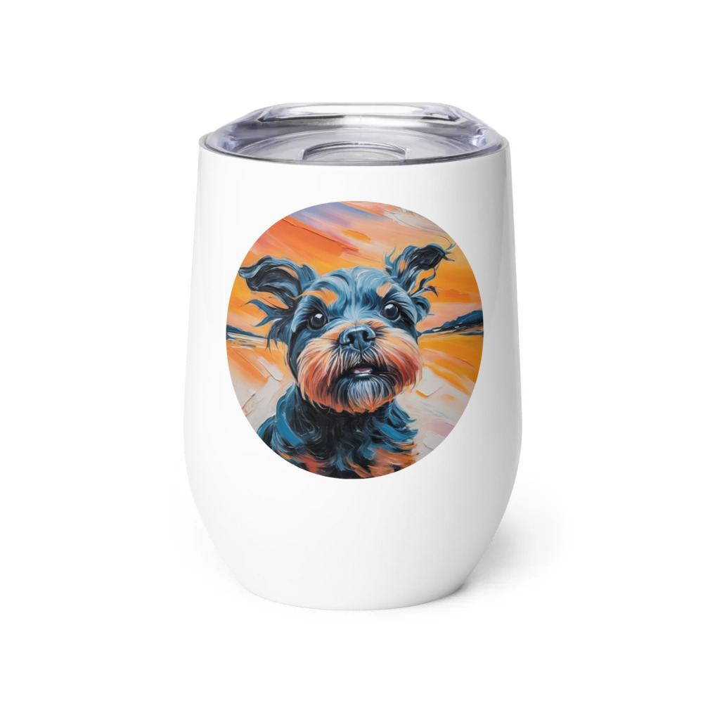 PugMug Custom Lily Wine Tumbler
