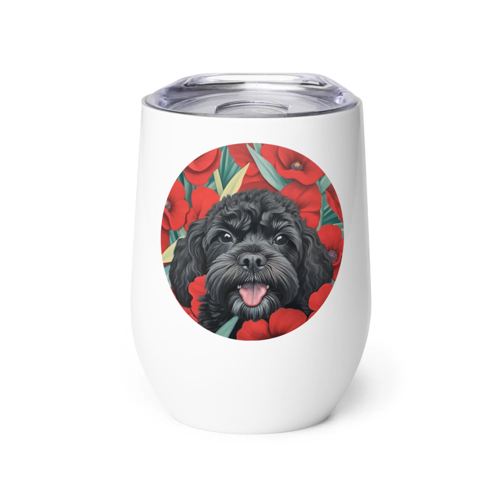 PugMug Custom Lily Wine Tumbler
