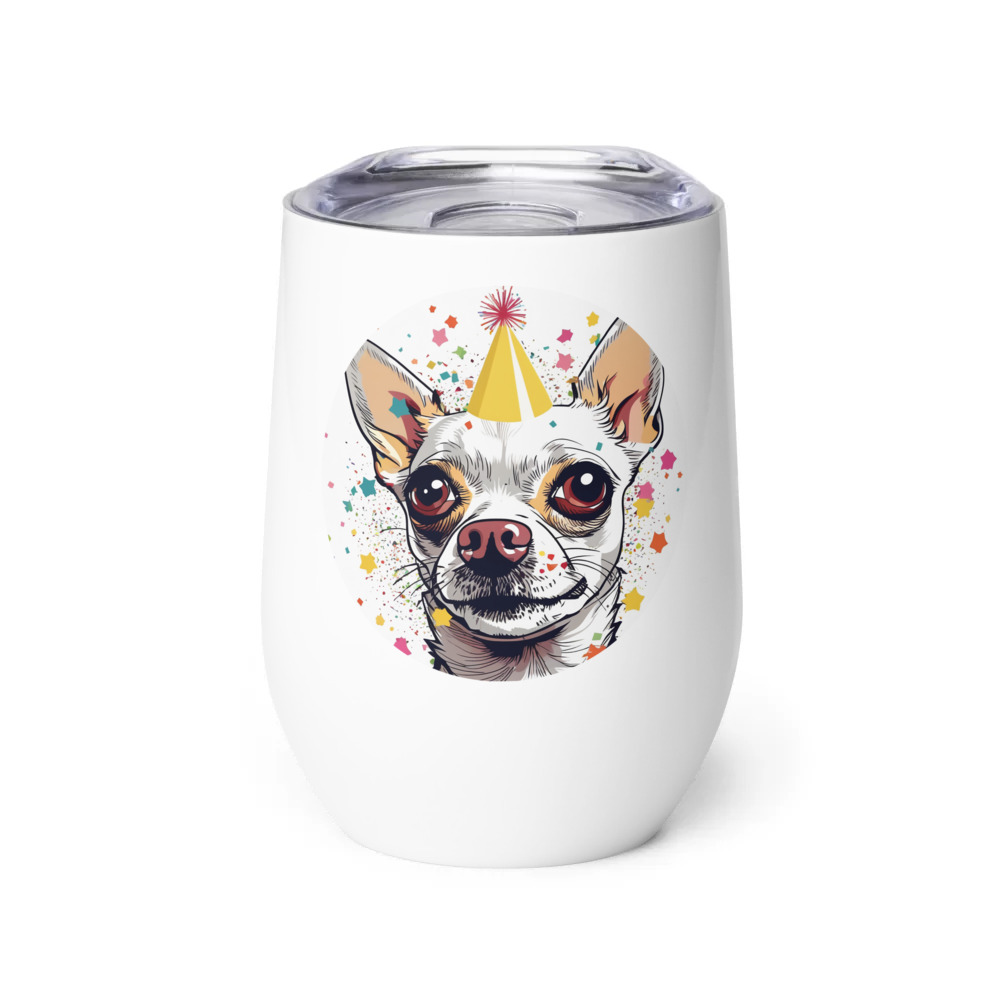 PugMug Custom Chihuahua Wine Tumbler
