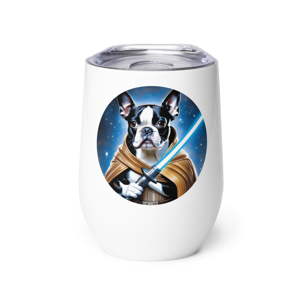 PugMug Custom Boston Terrier Wine Tumbler