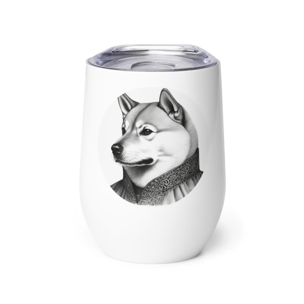 PugMug Custom Shiba Inu Wine Tumbler