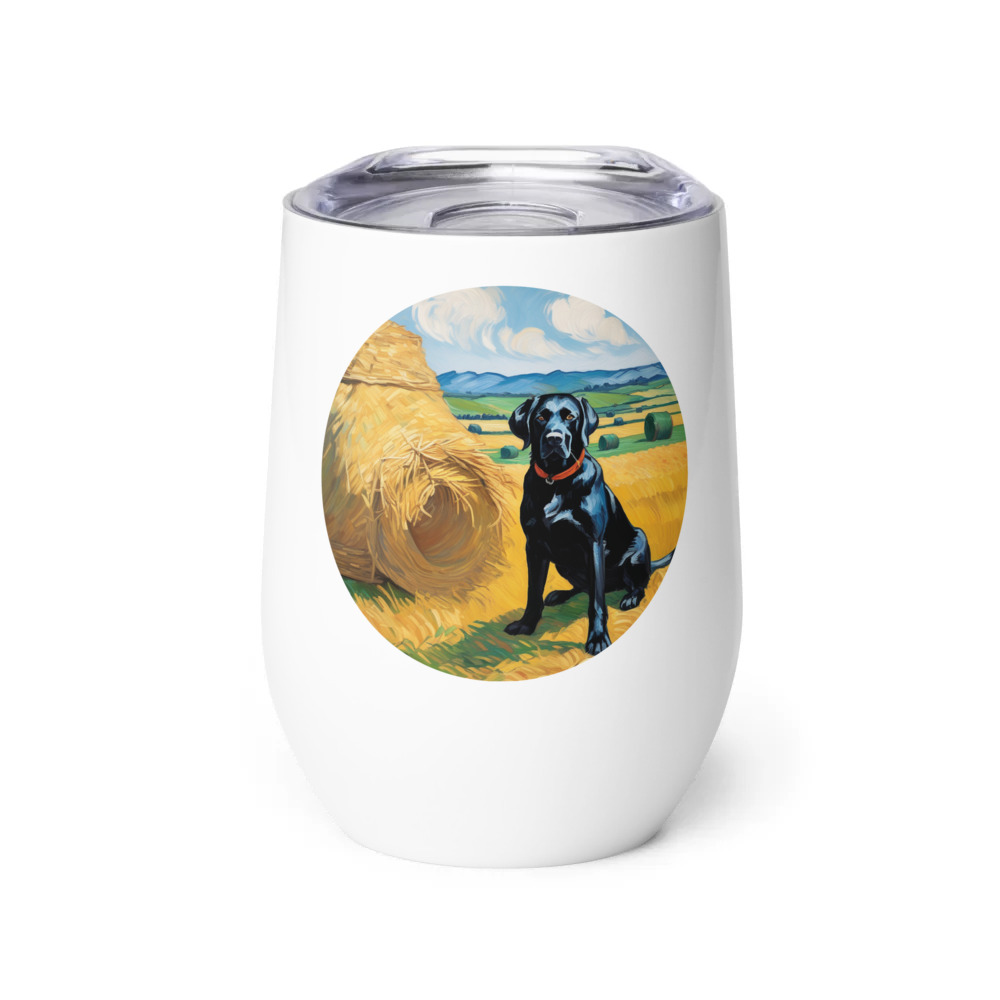 PugMug Custom Black Labrador Retriever Wine Tumbler