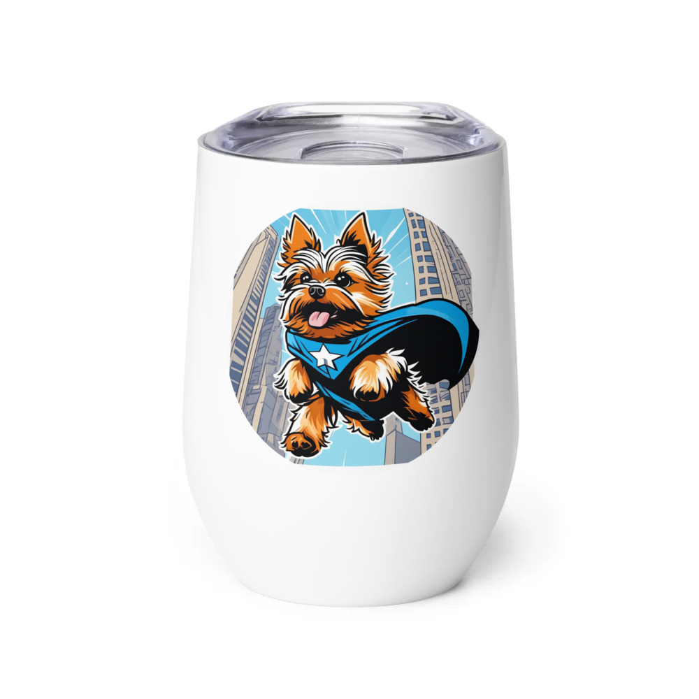 PugMug Custom Yorkshire Terrier Wine Tumbler