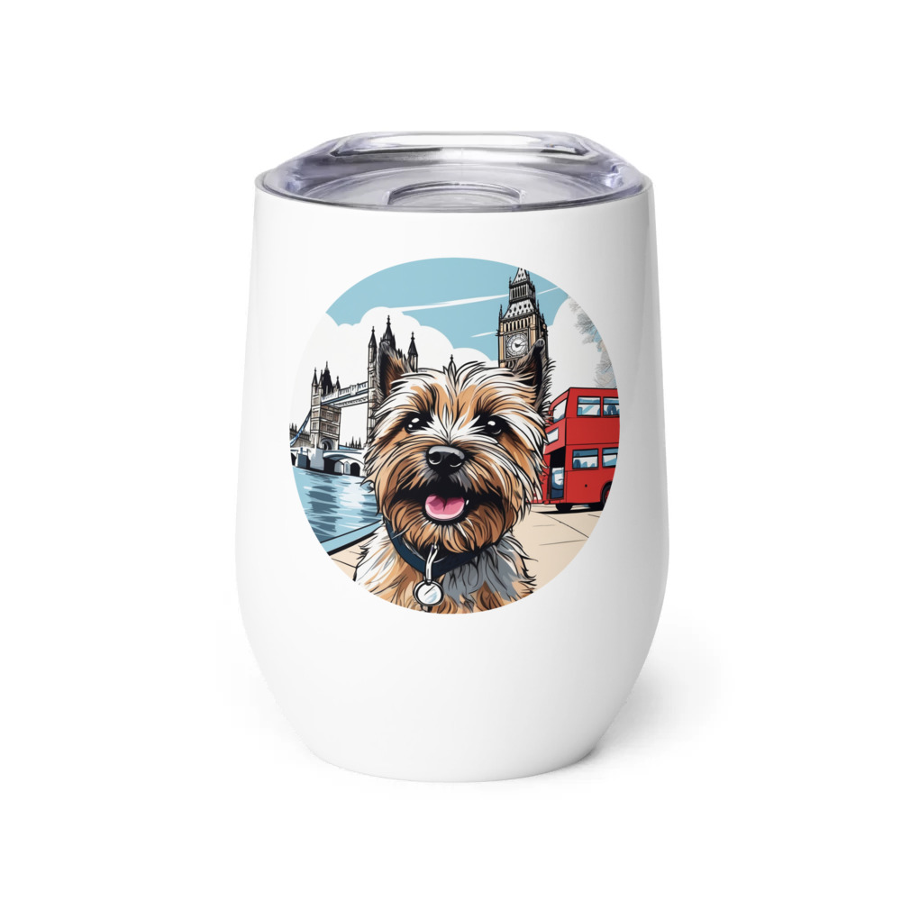 PugMug Custom Cairn Terrier Wine Tumbler