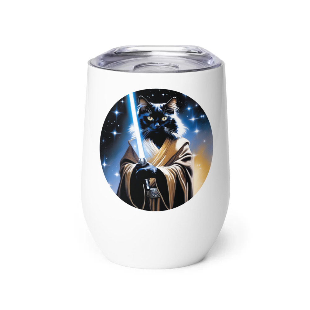 PugMug Custom Black Ragdoll Cat Wine Tumbler