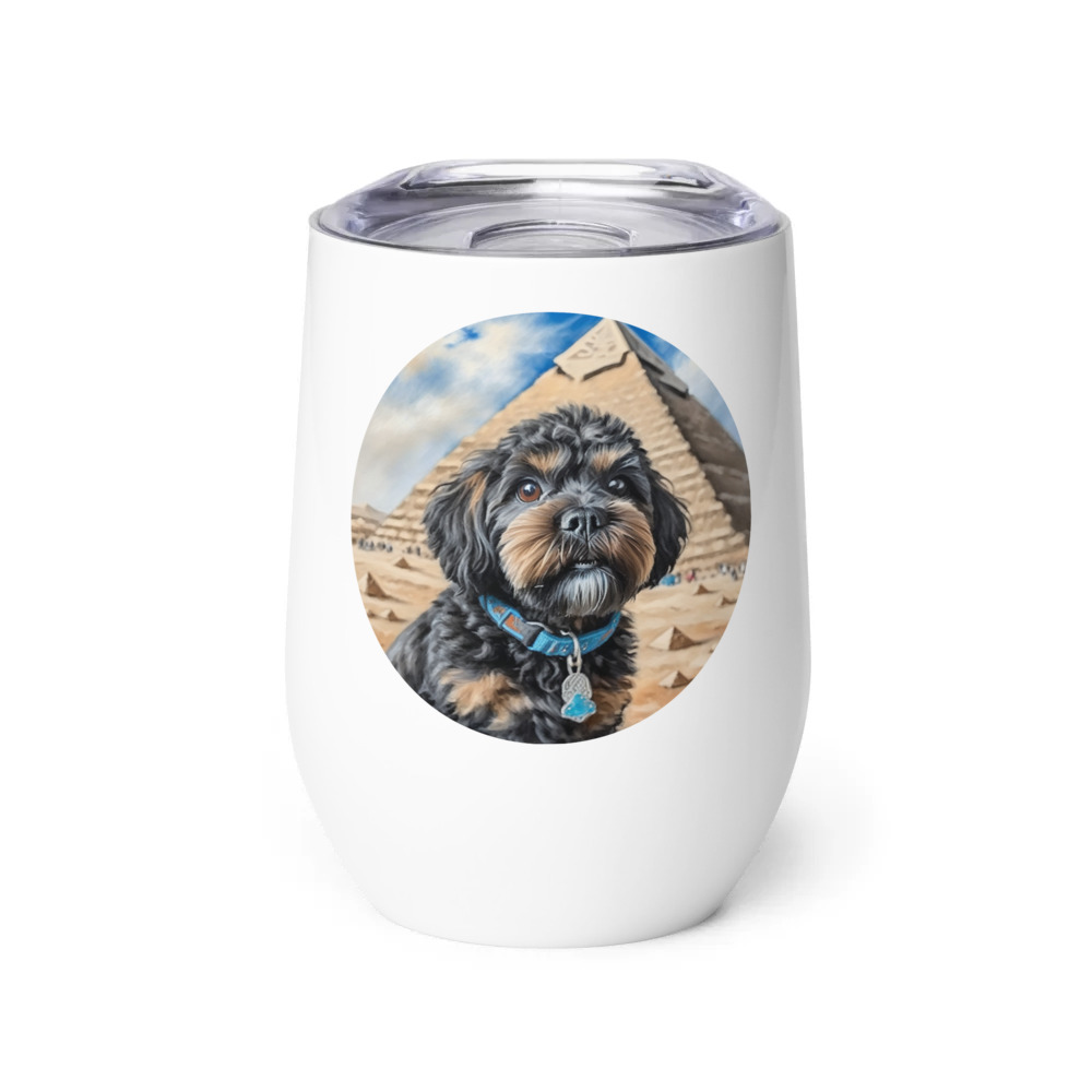 PugMug Custom Lily Wine Tumbler