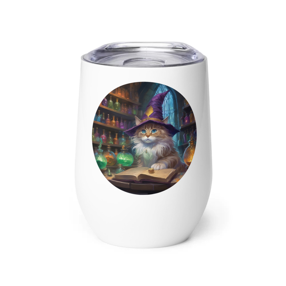 PugMug Custom Tabby Ragdoll Cat Wine Tumbler