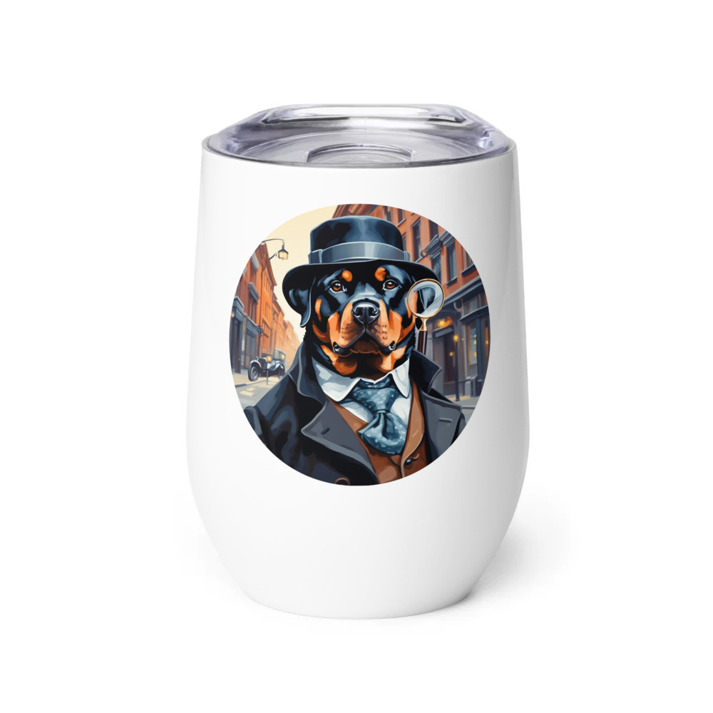 PugMug Custom Rottweiler Wine Tumbler