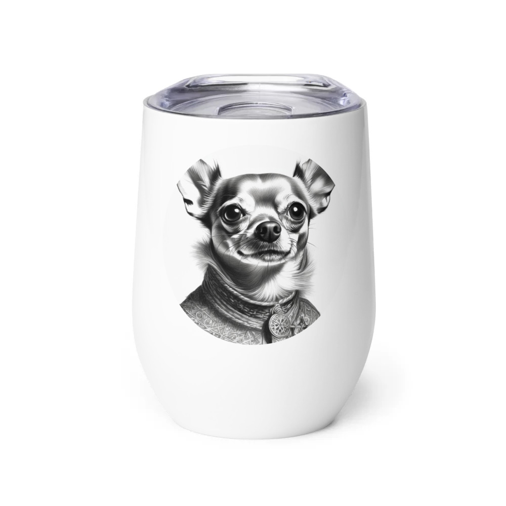 PugMug Custom Chihuahua Wine Tumbler