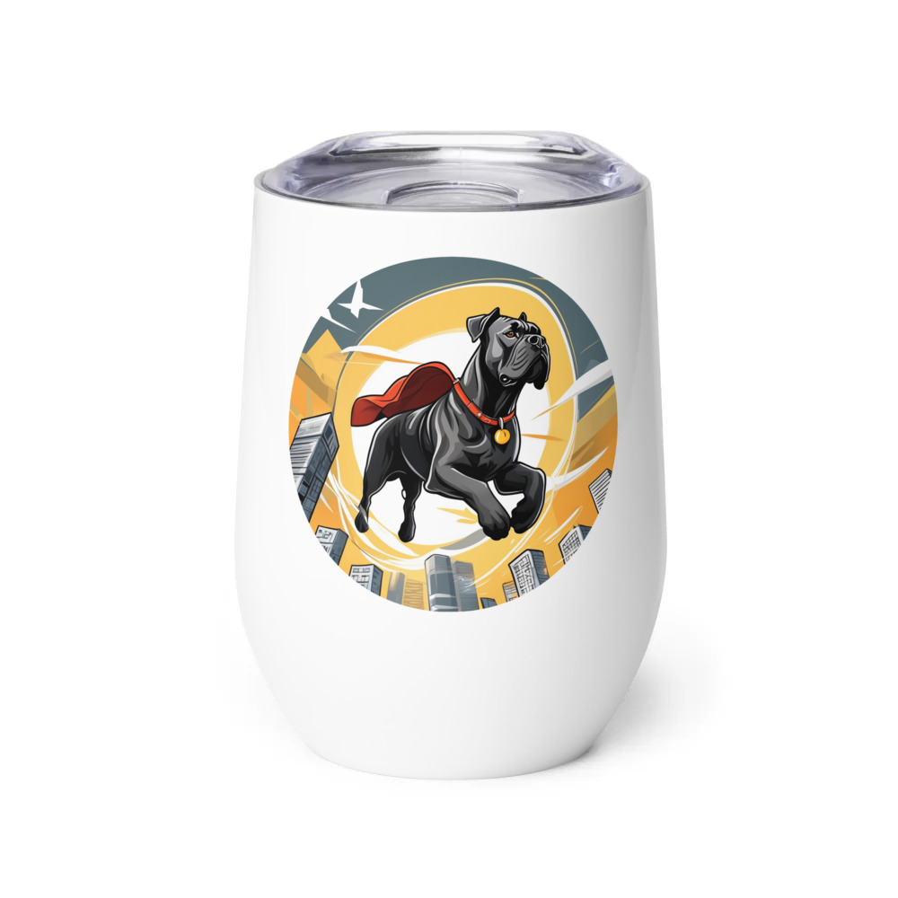 PugMug Custom Cane Corso Wine Tumbler