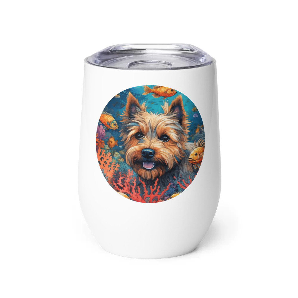 PugMug Custom Cairn Terrier Wine Tumbler